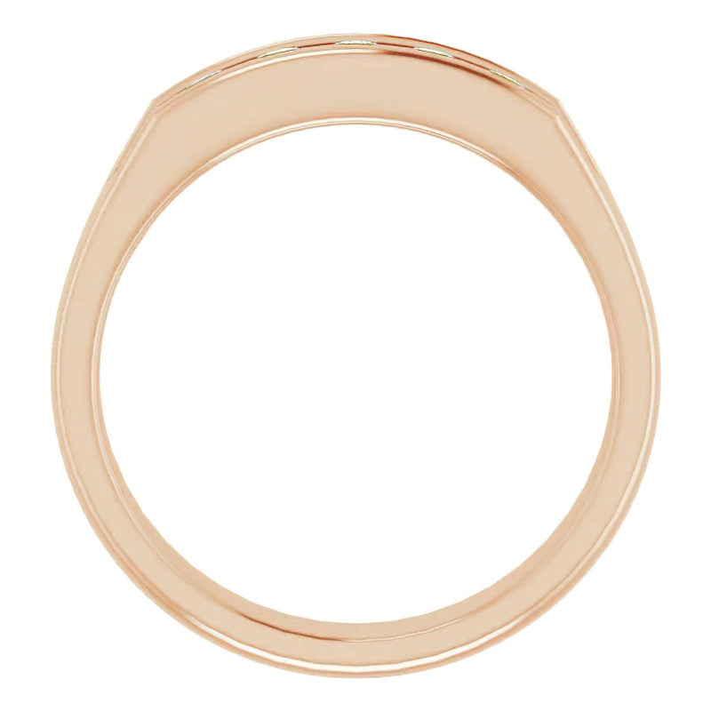 3mm/0.5ct Round Channel Set Moissanite Mens Band