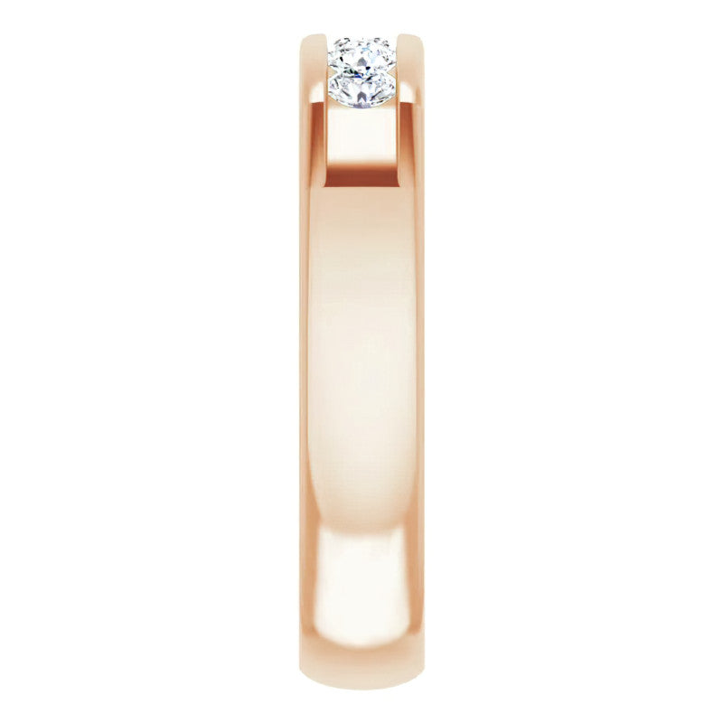 3mm/0.5ct Round Channel Set Moissanite Mens Band