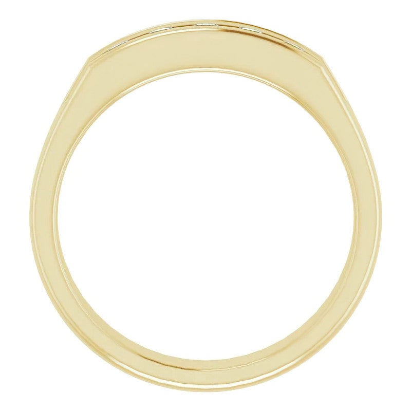 3mm/0.5ct Round Channel Set Moissanite Mens Band