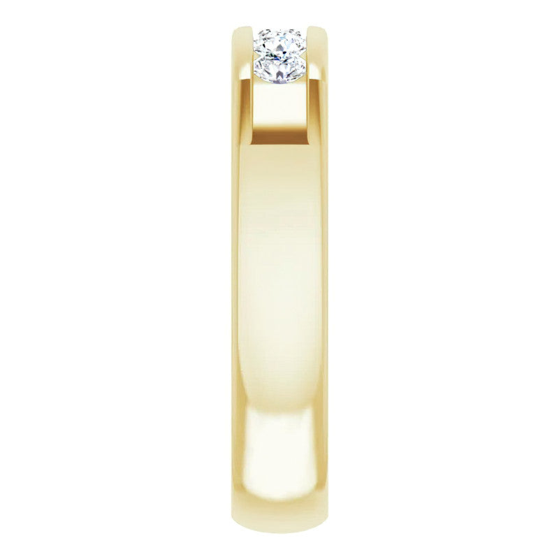 3mm/0.5ct Round Channel Set Moissanite Mens Band