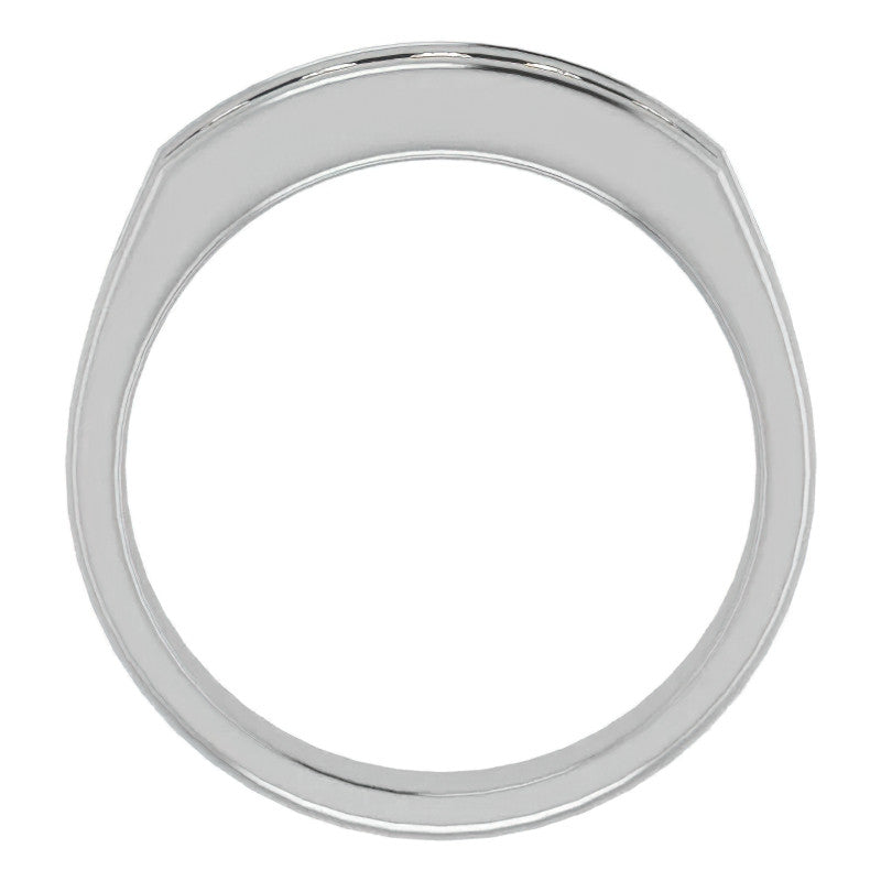 3.5mm/0.75ct Round Channel Set Moissanite Mens Band