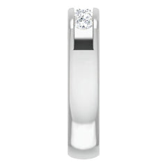 3.5mm/0.75ct Round Channel Set Moissanite Mens Band