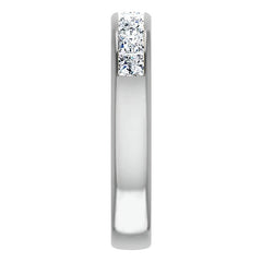 3mm/1.62ct Princess Channel Set Moissanite Mens Band