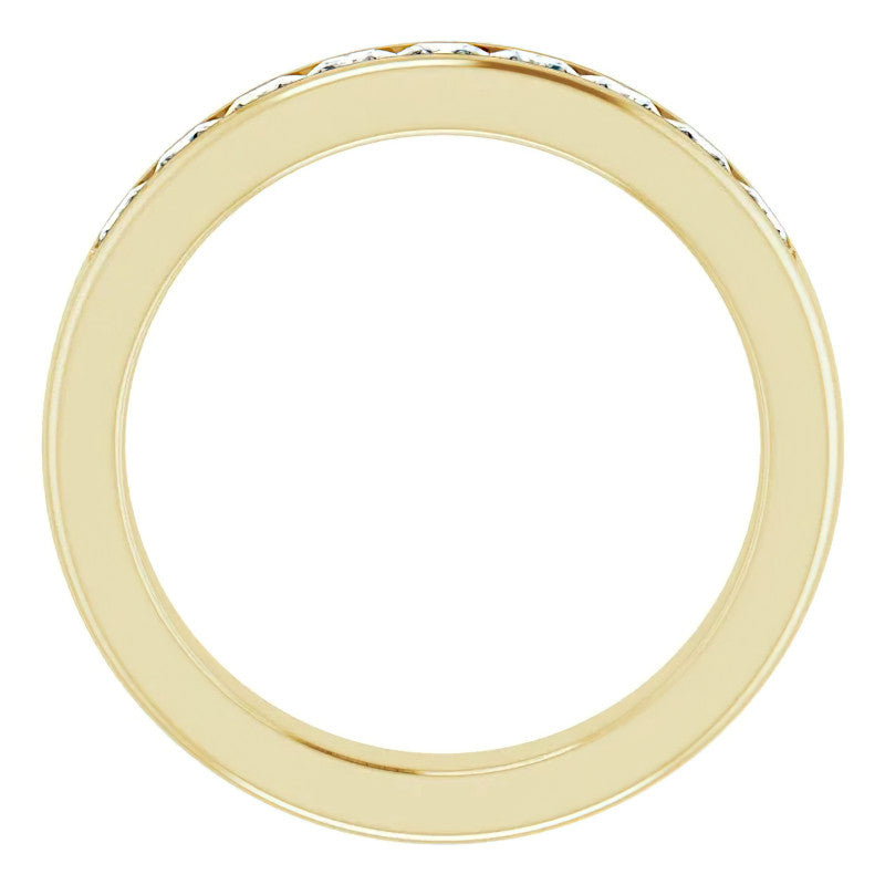 3mm/1.62ct Princess Channel Set Moissanite Mens Band