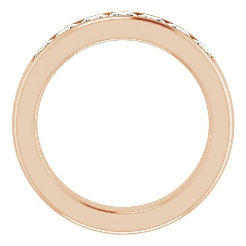3.5mm/1.89ct Princess Channel Set Moissanite Mens Band