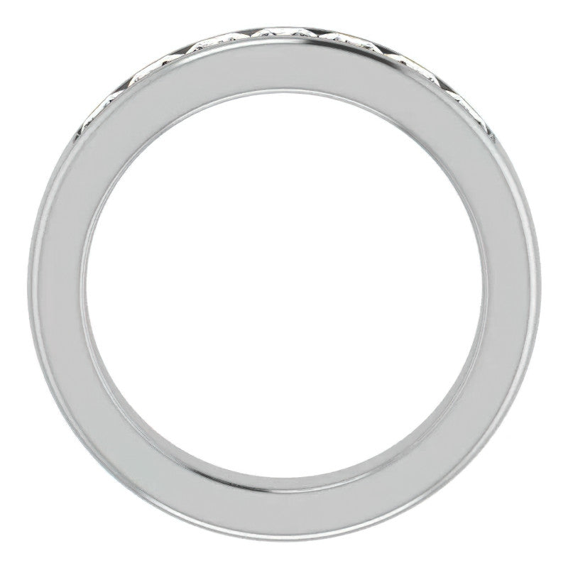 3.5mm/1.89ct Princess Channel Set Moissanite Mens Band