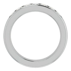 3.5mm/1.89ct Princess Channel Set Moissanite Mens Band