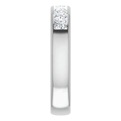 3.5mm/1.89ct Princess Channel Set Moissanite Mens Band