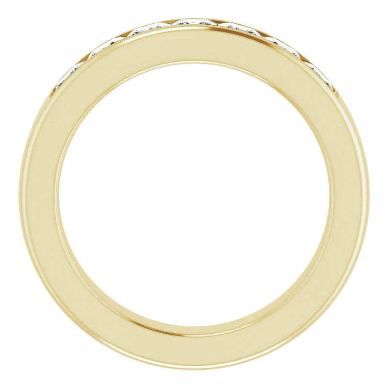3.5mm/1.89ct Princess Channel Set Moissanite Mens Band