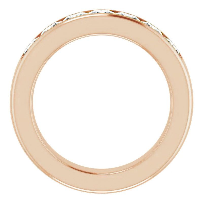 4mm/2.87ct Princess Channel Set Moissanite Mens Band