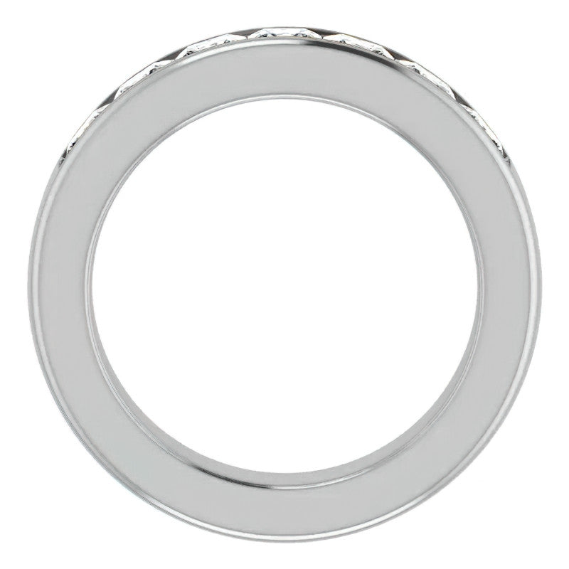 4mm/2.87ct Princess Channel Set Moissanite Mens Band