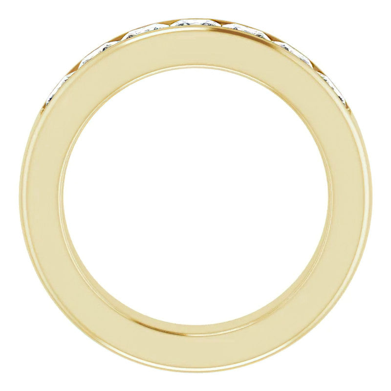 4mm/2.87ct Princess Channel Set Moissanite Mens Band