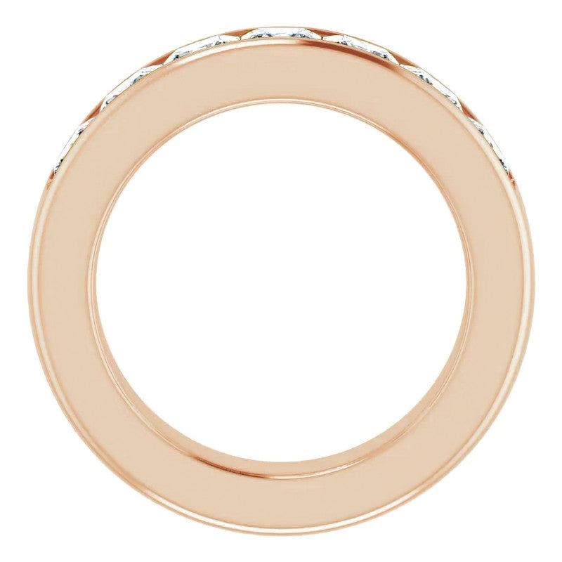 4.5mm/4.20ct Princess Channel Set Moissanite Mens Band