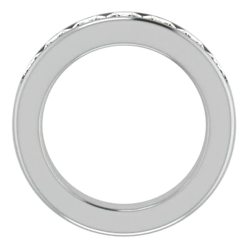 4.5mm/4.20ct Princess Channel Set Moissanite Mens Band