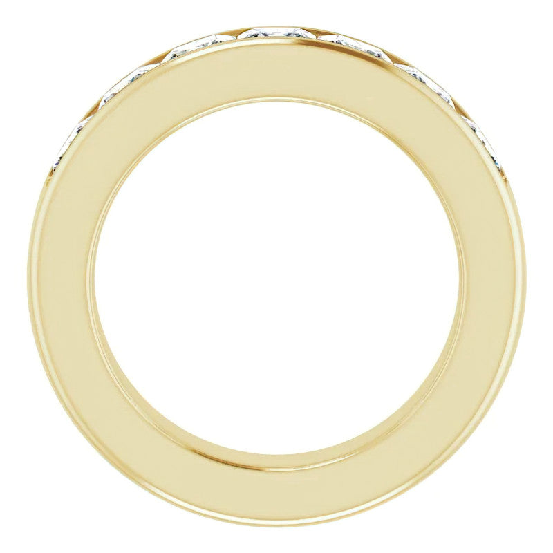 4.5mm/4.20ct Princess Channel Set Moissanite Mens Band