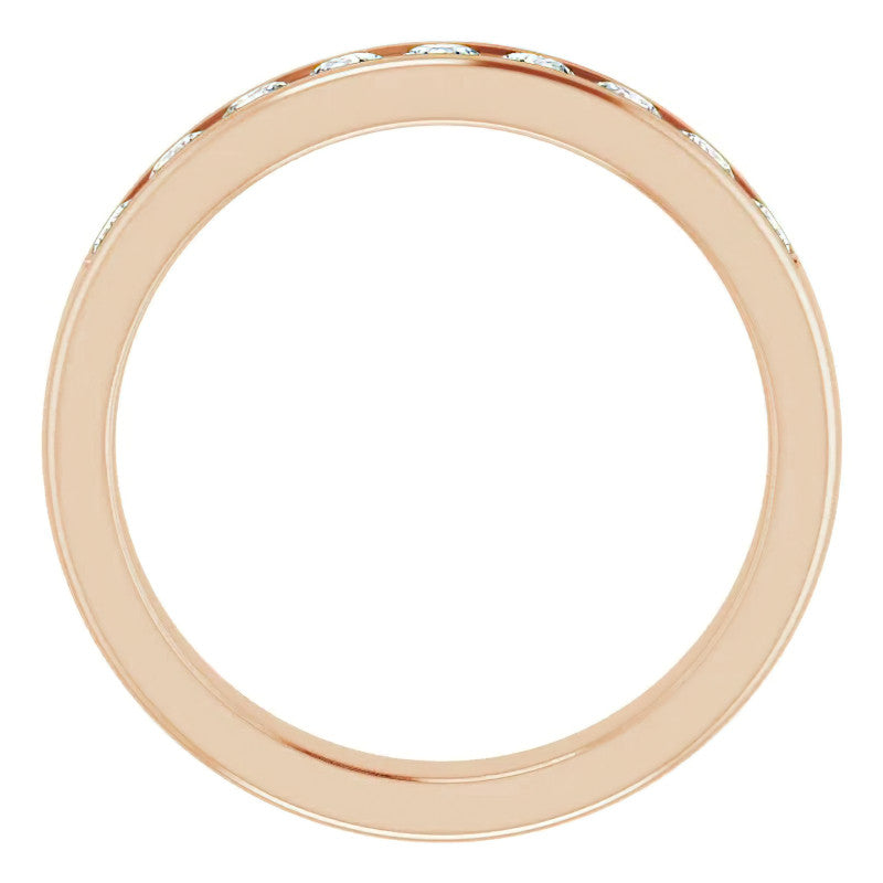 3mm/0.90ct Round Channel Set Moissanite Mens Band