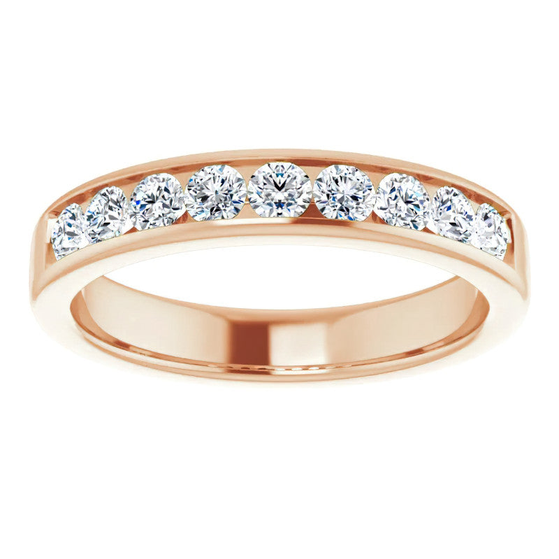 3mm/0.90ct Round Channel Set Moissanite Mens Band