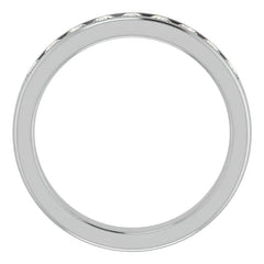 3mm/0.90ct Round Channel Set Moissanite Mens Band