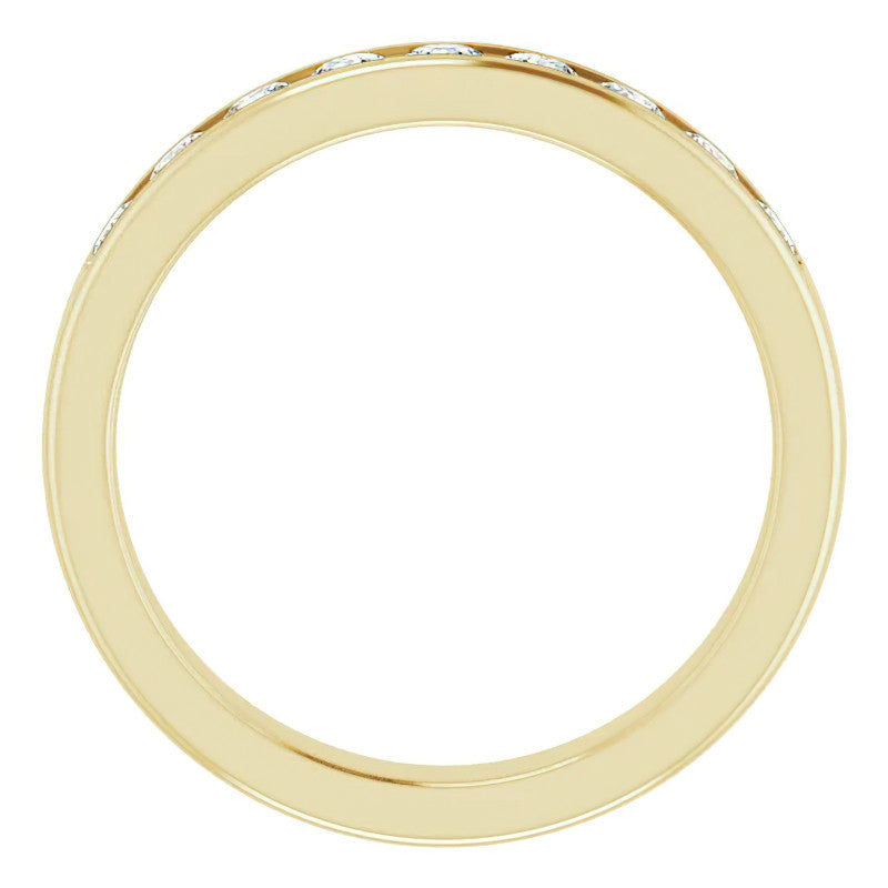 3mm/0.90ct Round Channel Set Moissanite Mens Band
