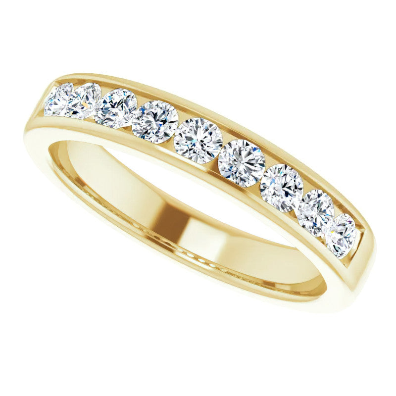 3mm/0.90ct Round Channel Set Moissanite Mens Band
