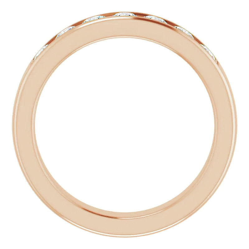 3.5mm/1.05ct Round Channel Set Moissanite Mens Band