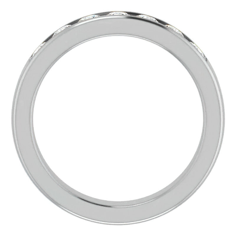 3.5mm/1.05ct Round Channel Set Moissanite Mens Band