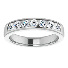 3.5mm/1.05ct Round Channel Set Moissanite Mens Band