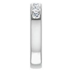 3.5mm/1.05ct Round Channel Set Moissanite Mens Band