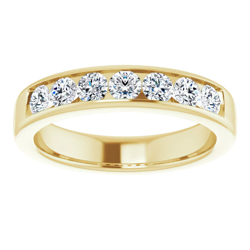 3.5mm/1.05ct Round Channel Set Moissanite Mens Band