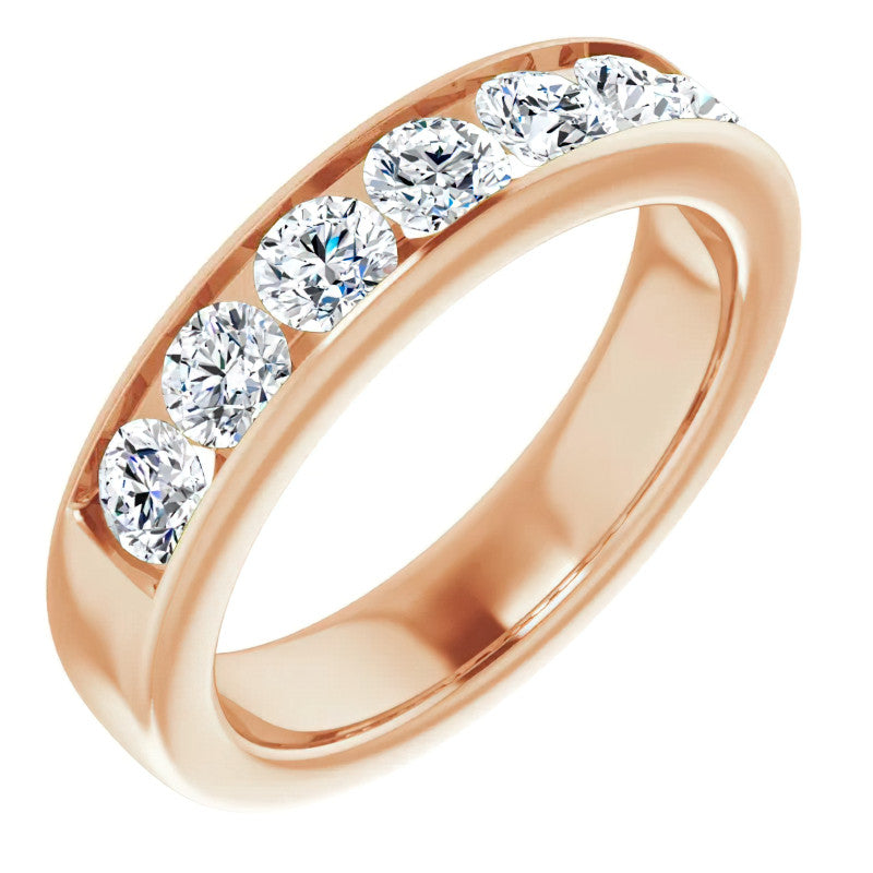 4mm/1.75ct Round Channel Set Moissanite Mens Band