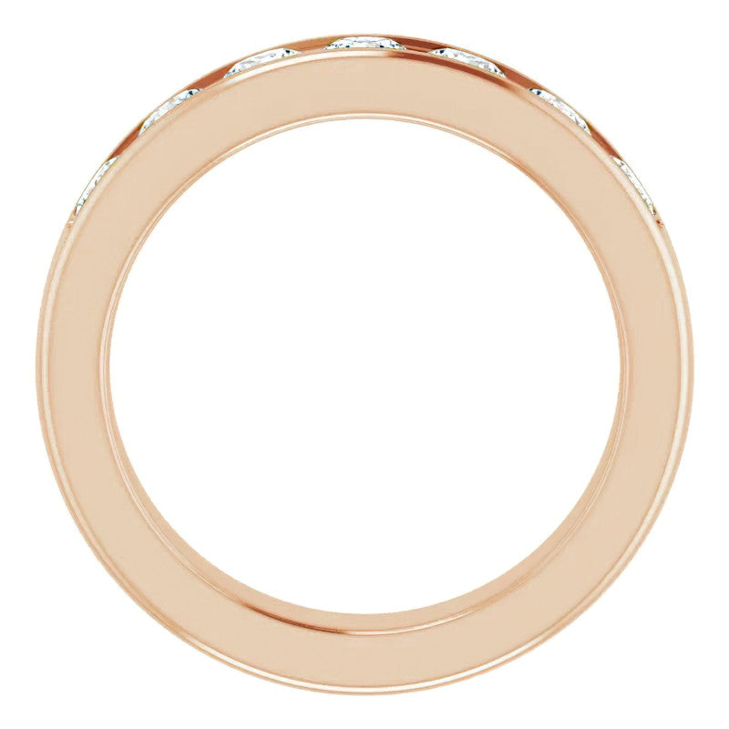 4mm/1.75ct Round Channel Set Moissanite Mens Band