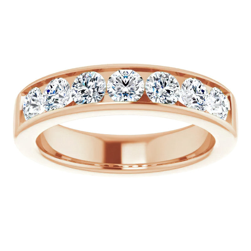 4mm/1.75ct Round Channel Set Moissanite Mens Band