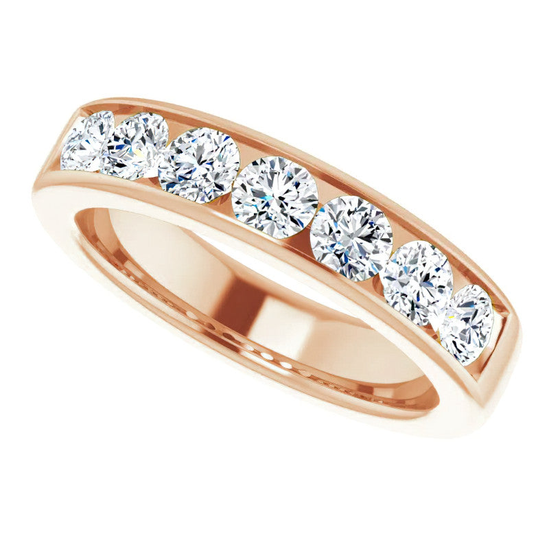 4mm/1.75ct Round Channel Set Moissanite Mens Band