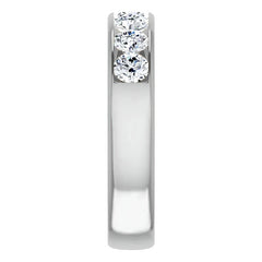 4mm/1.75ct Round Channel Set Moissanite Mens Band