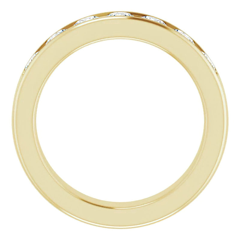 4mm/1.75ct Round Channel Set Moissanite Mens Band