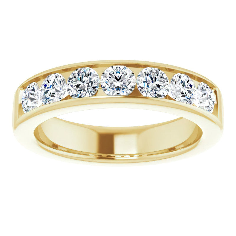 4mm/1.75ct Round Channel Set Moissanite Mens Band
