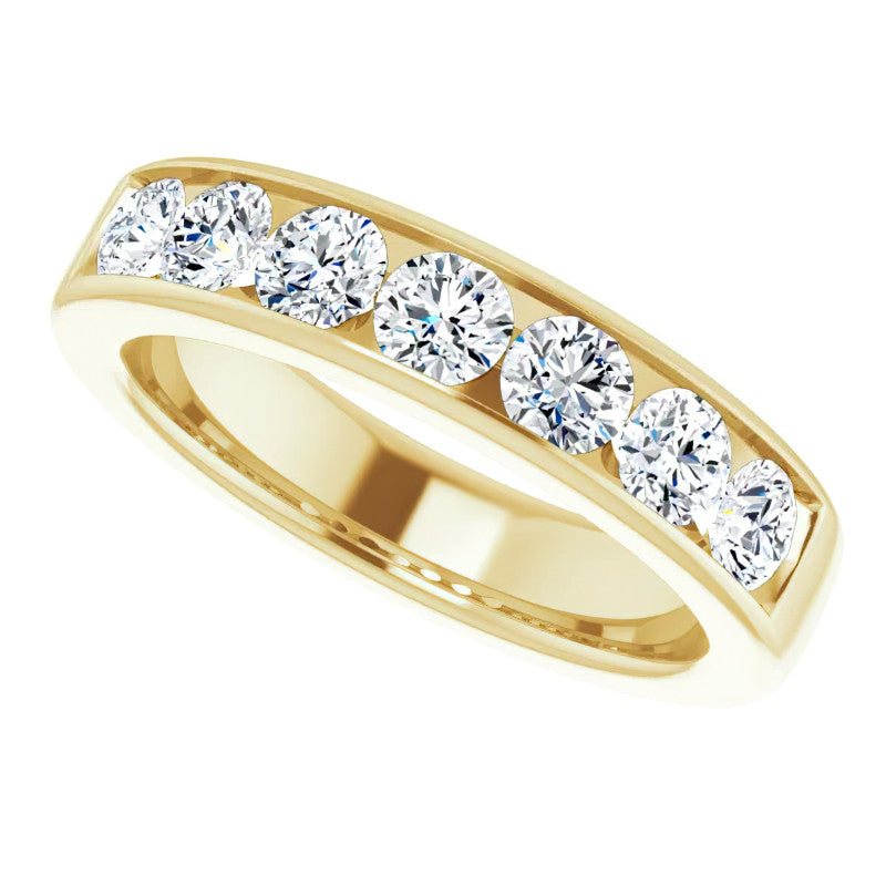 4mm/1.75ct Round Channel Set Moissanite Mens Band