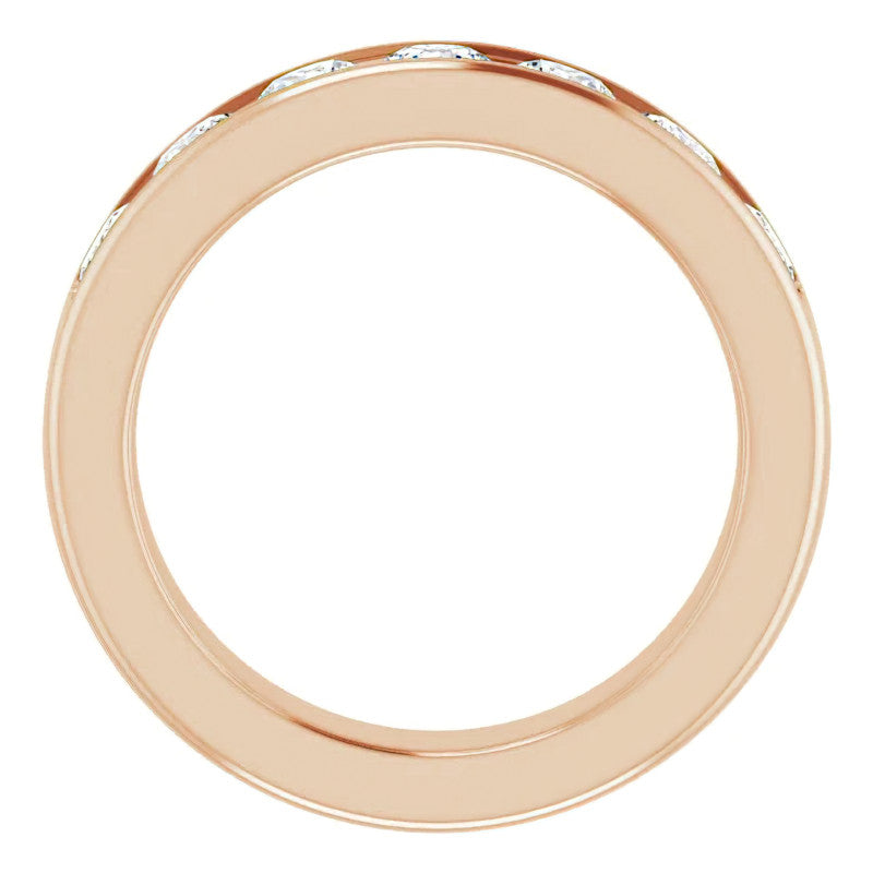 4.5mm/1.65ct Round Channel Set Moissanite Mens Band