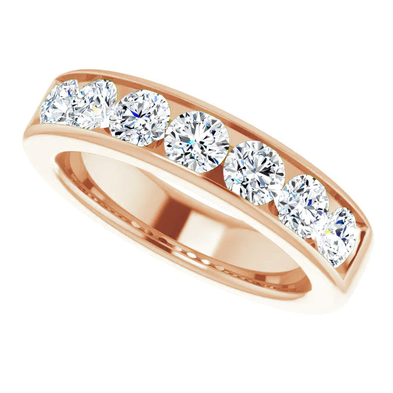 4.5mm/1.65ct Round Channel Set Moissanite Mens Band