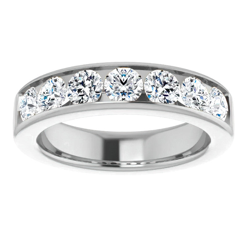 4.5mm/1.65ct Round Channel Set Moissanite Mens Band