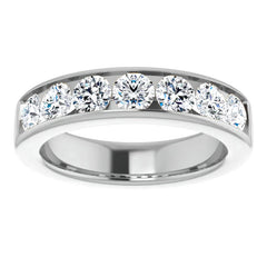 4.5mm/1.65ct Round Channel Set Moissanite Mens Band