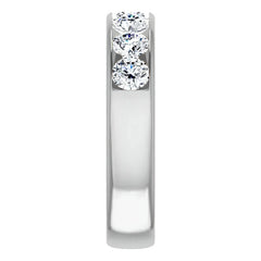 4.5mm/1.65ct Round Channel Set Moissanite Mens Band