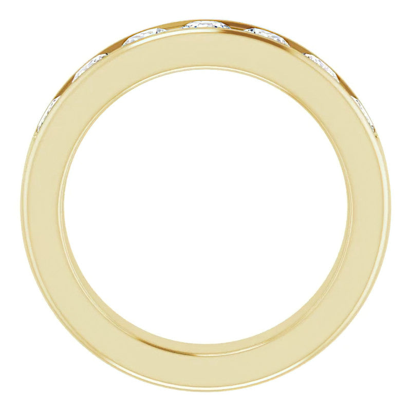 4.5mm/1.65ct Round Channel Set Moissanite Mens Band