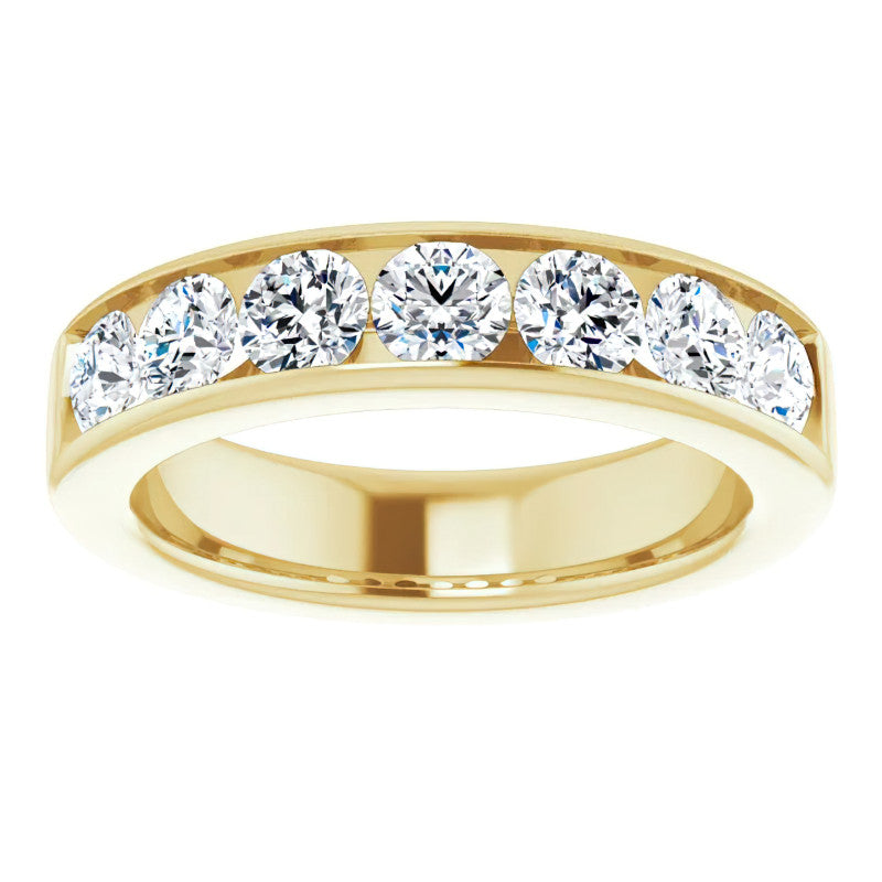 4.5mm/1.65ct Round Channel Set Moissanite Mens Band