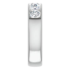 5mm/2.50ct Round Channel Set Moissanite Mens Band