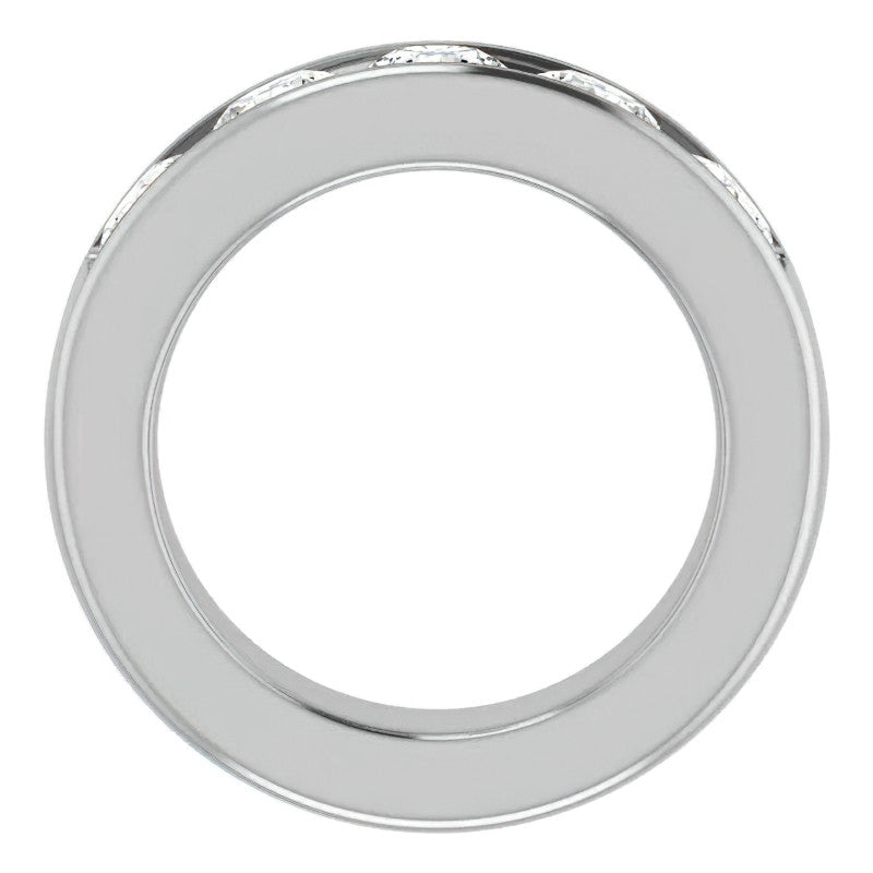 6mm/3.75ct Round Channel Set Moissanite Mens Band