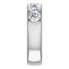 6mm/3.75ct Round Channel Set Moissanite Mens Band
