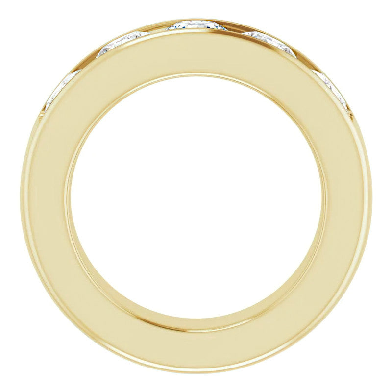 6mm/3.75ct Round Channel Set Moissanite Mens Band
