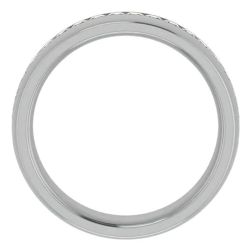2mm/2.40ct Princess Channel Set Moissanite Mens Band