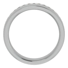 2mm/2.40ct Princess Channel Set Moissanite Mens Band